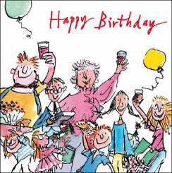 Quentin Blake Happy Birthday Party Card | Paper Tiger