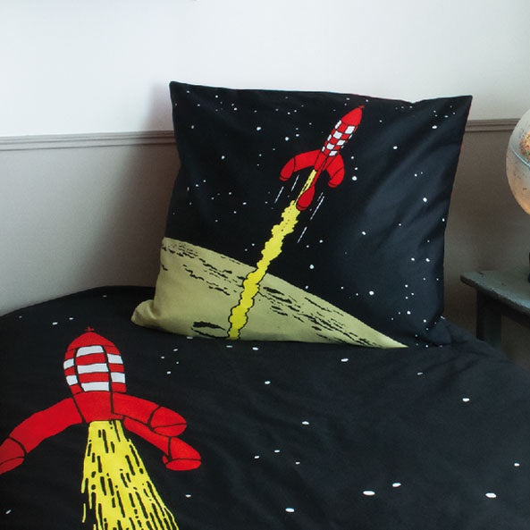 Tintin Single Duvet Set Rocket Paper Tiger