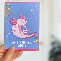 Axolotl Birthday Card