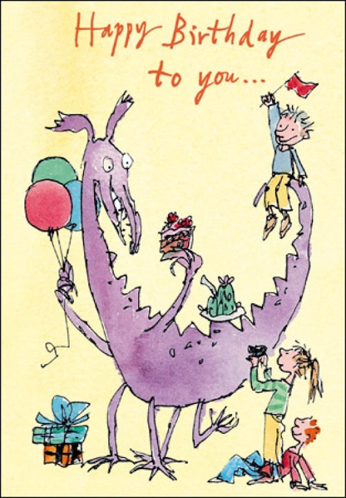 Dinosaur Play Quentin Blake Birthday Card | Paper Tiger