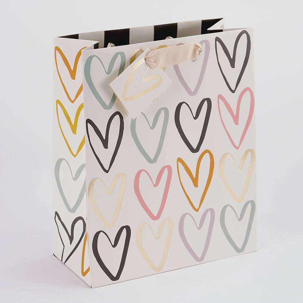 Heart Outline Large Gift Bag | Paper Tiger