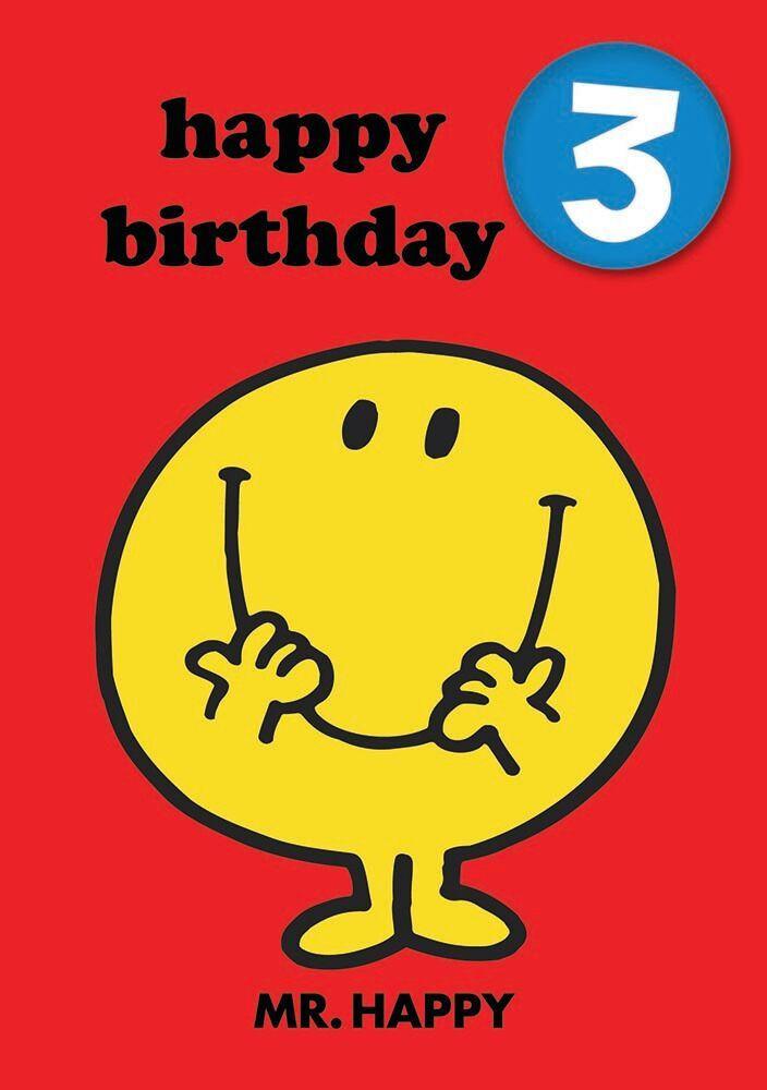 Clean Mr Men Birthday Card Simple – Happy Birthday