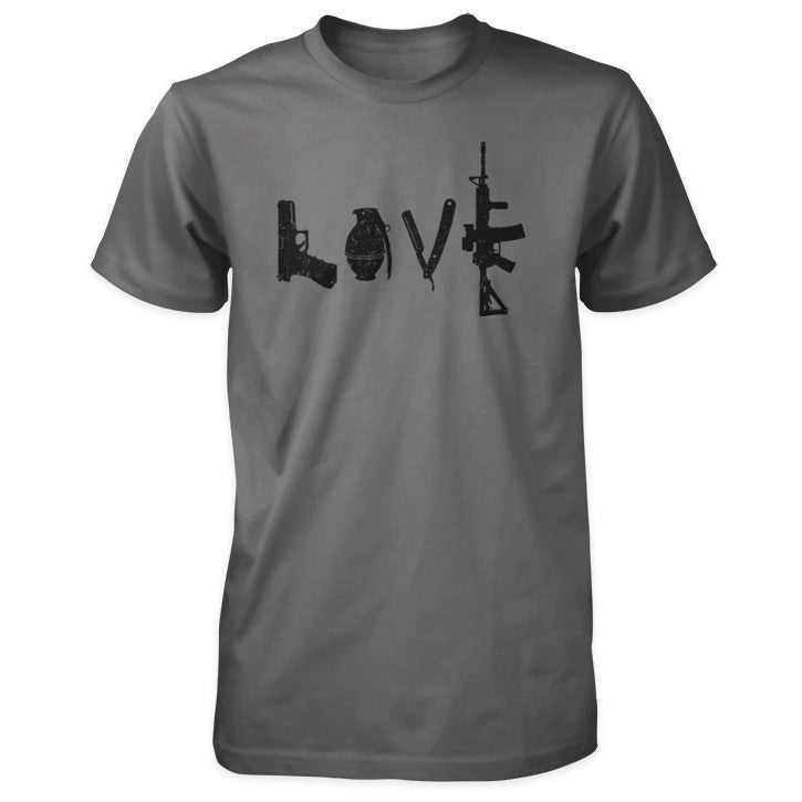 with Love Shirt \u0026 Weapons Guns Spelled