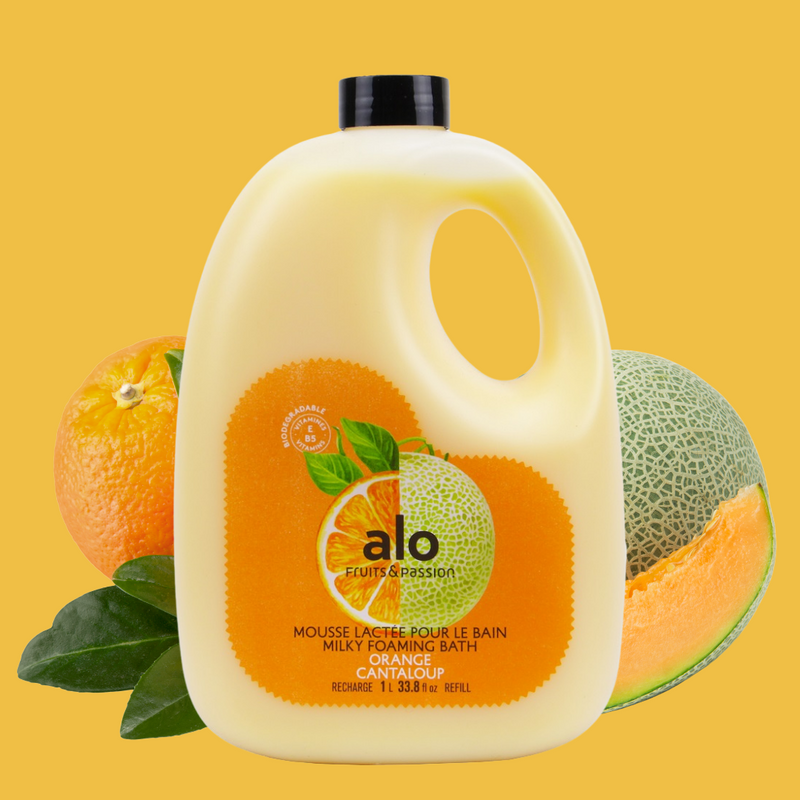 Fruits & Passion Alo Orange Cantaloup Milky Foaming Bath Refill 1L