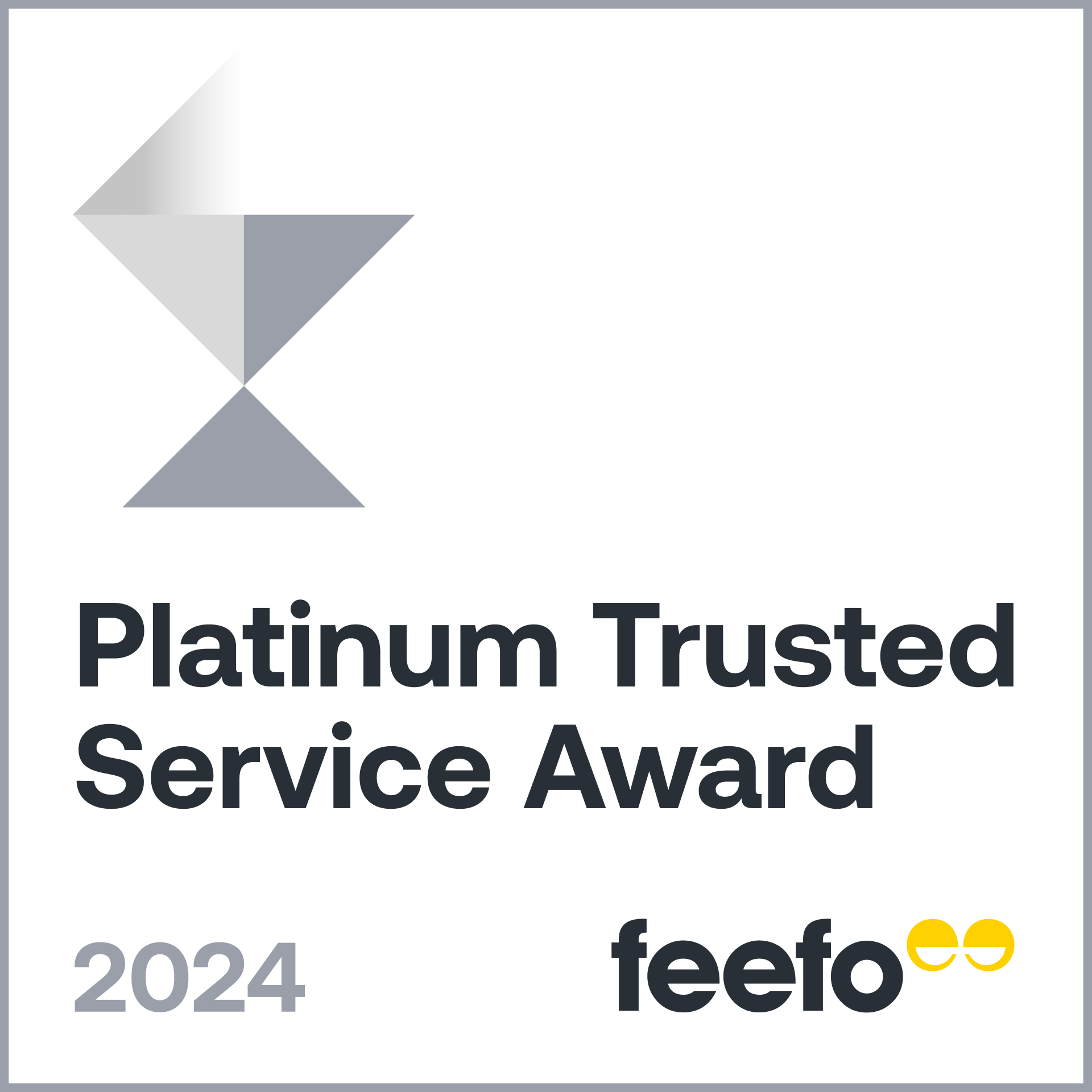 Feefo Platinum Trusted Award 2024