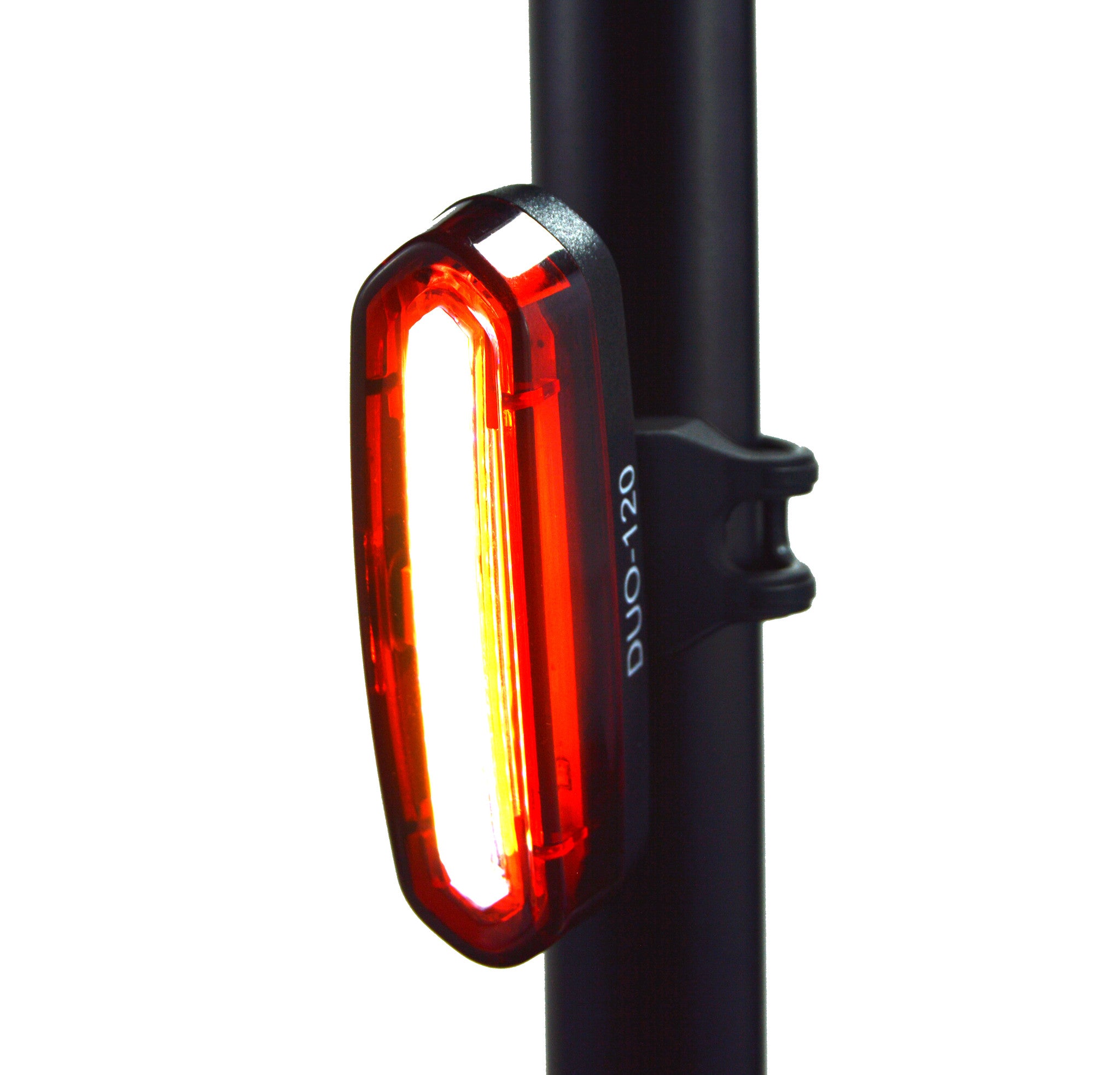 red and white bike lights