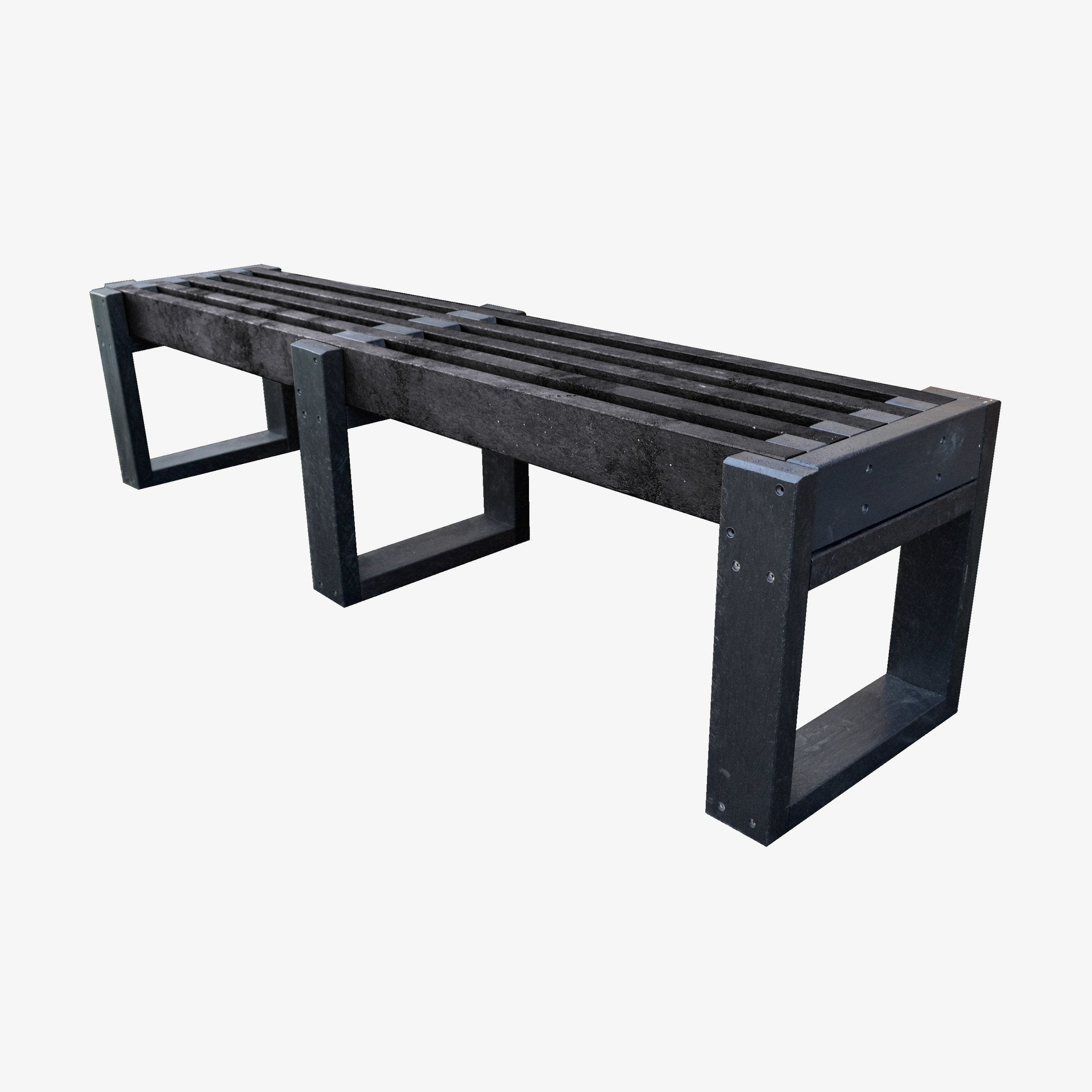 Manticore Lumber black recycled plastic bench