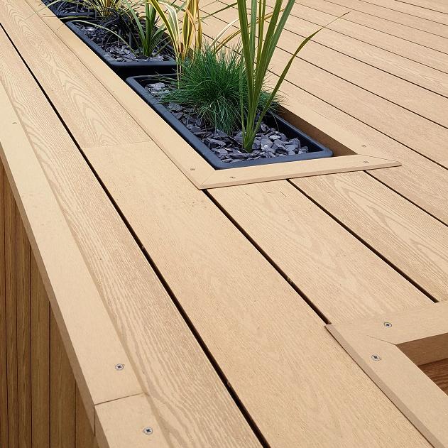 Composite Deck Edge Nosing Trim - Stone | HYPERION Decking