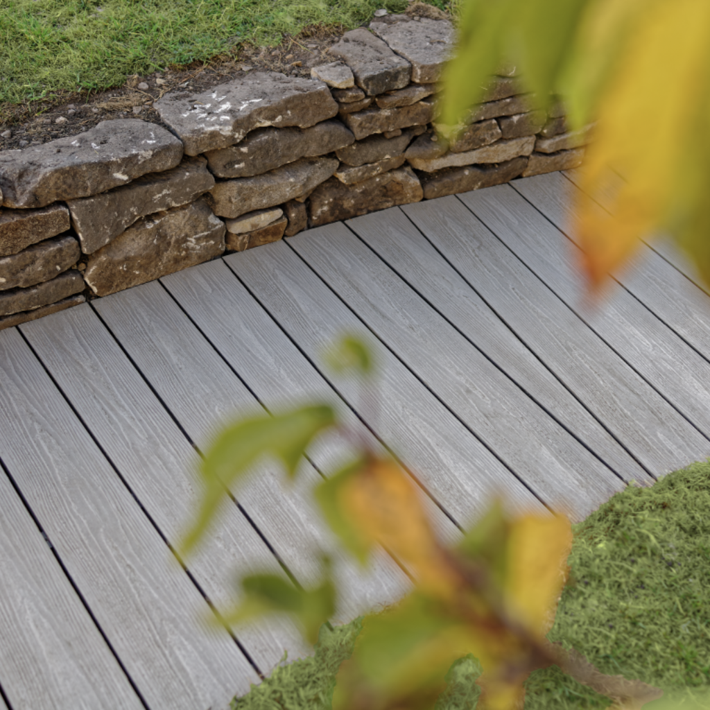 HYPERION 4m Composite Decking , Pale Grey , Silver Birch , Explorer