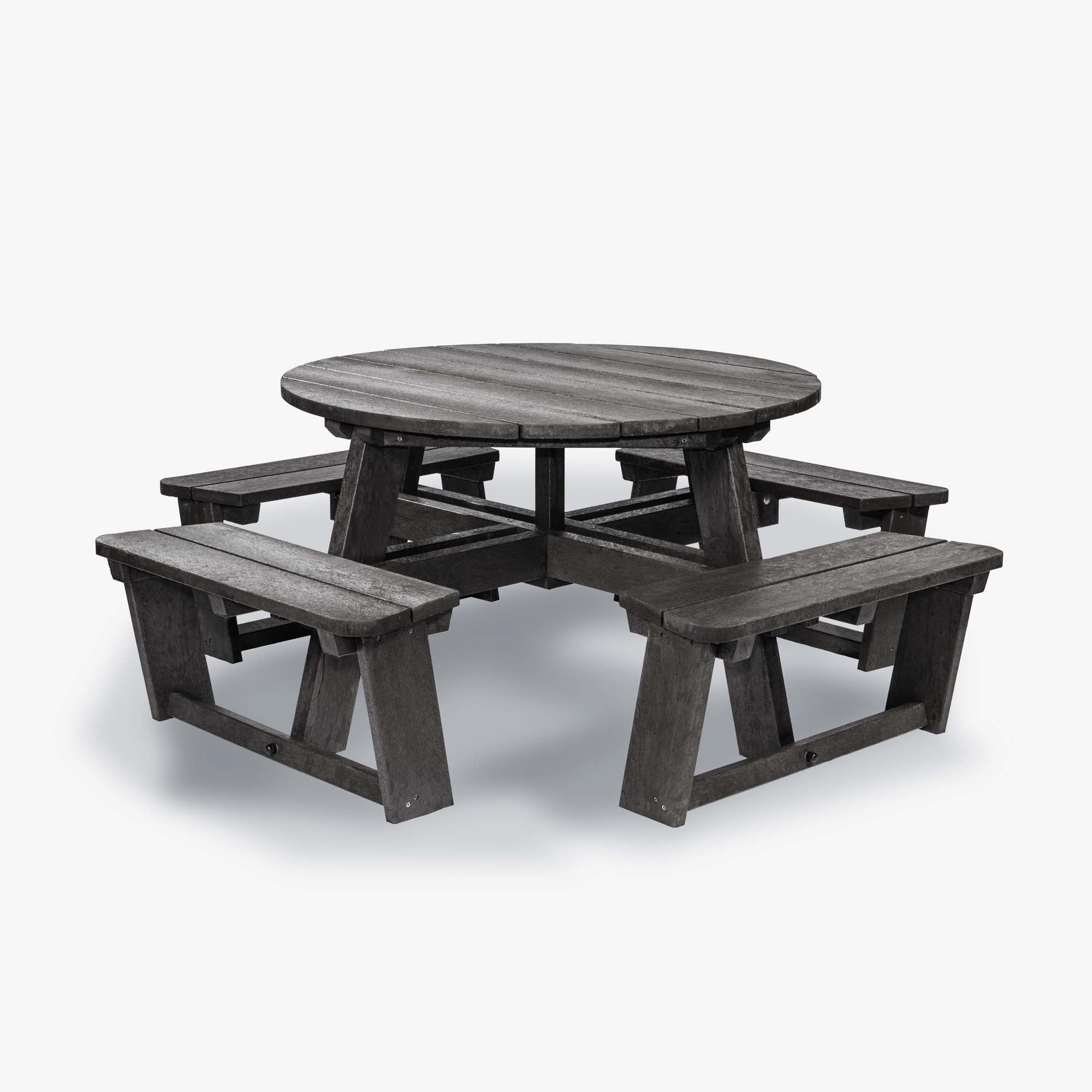 Black Recycled Plastic Picnic Table , Manticore Lumber