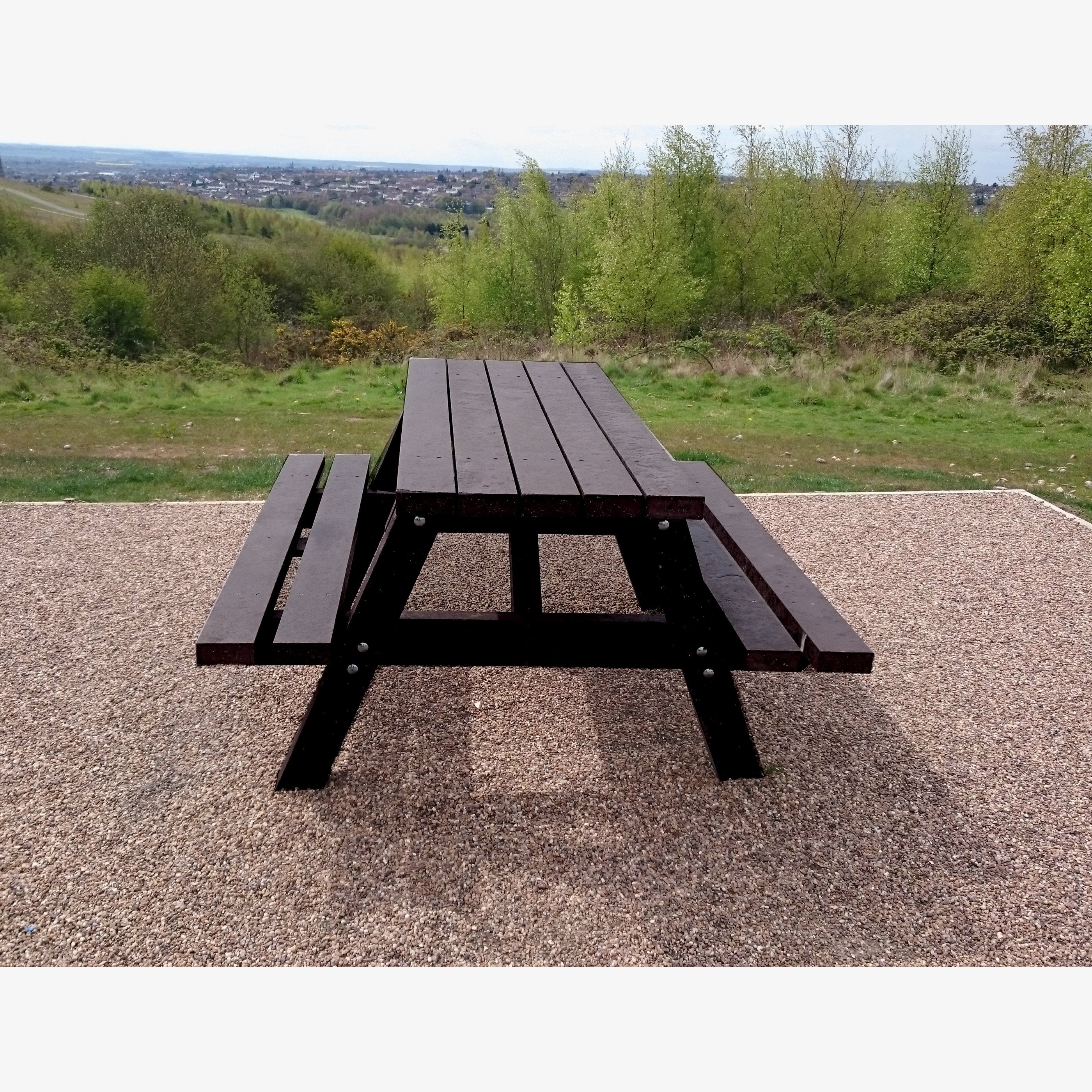 Black Recycled Plastic Picnic Table , Manticore Lumber