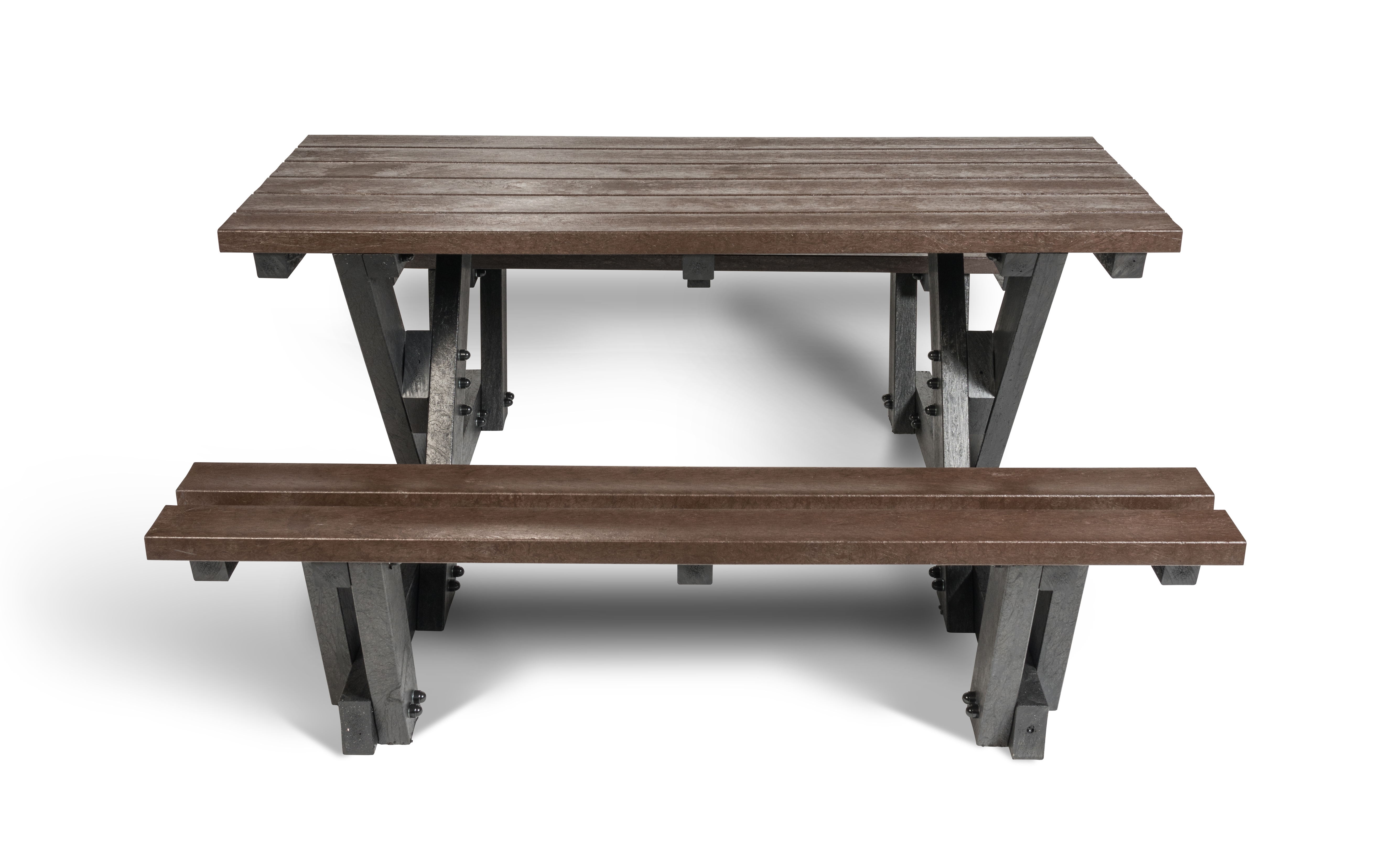 Brown Recycled Plastic Picnic Table , Manticore Lumber