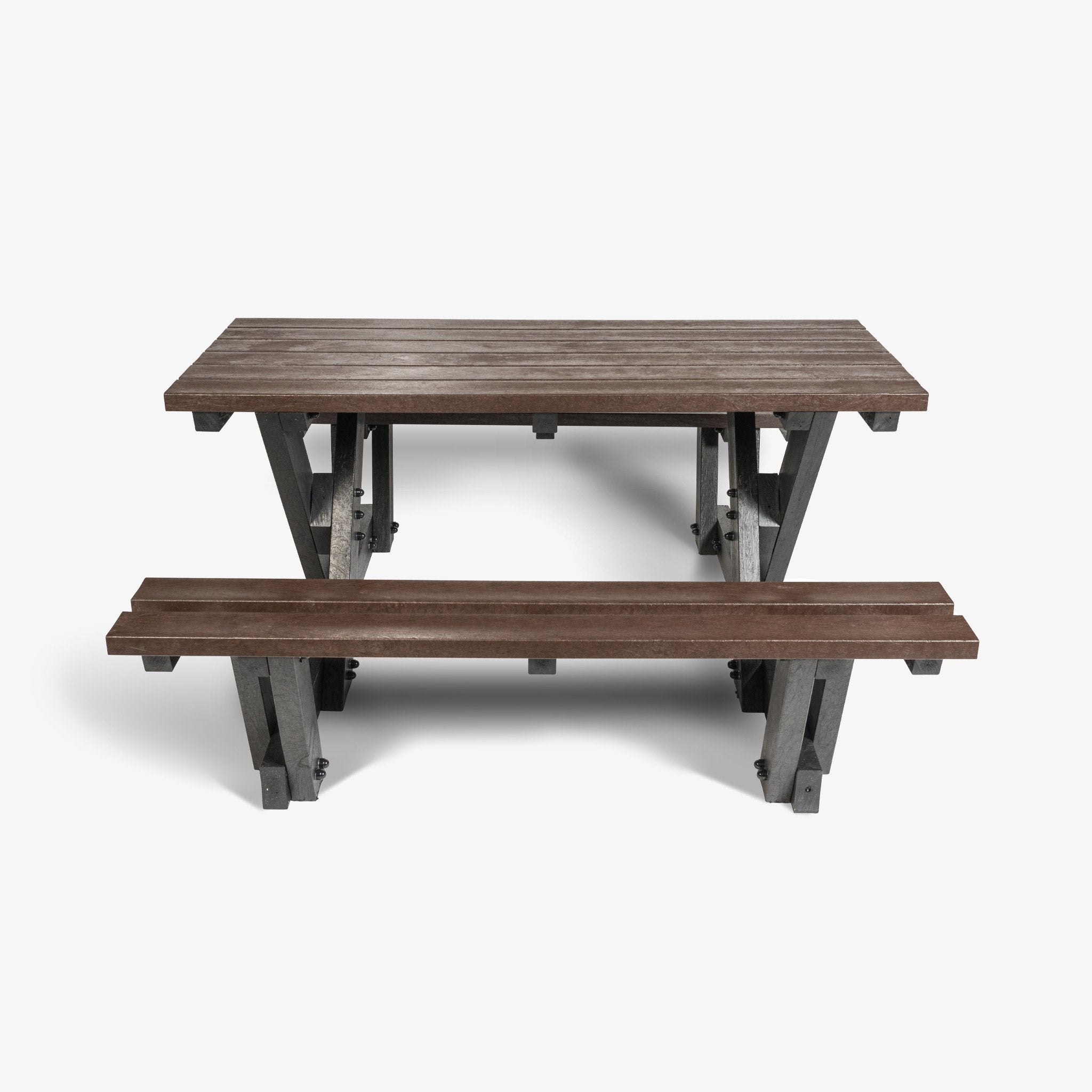 Brown Recycled Plastic Picnic Table , Manticore Lumber