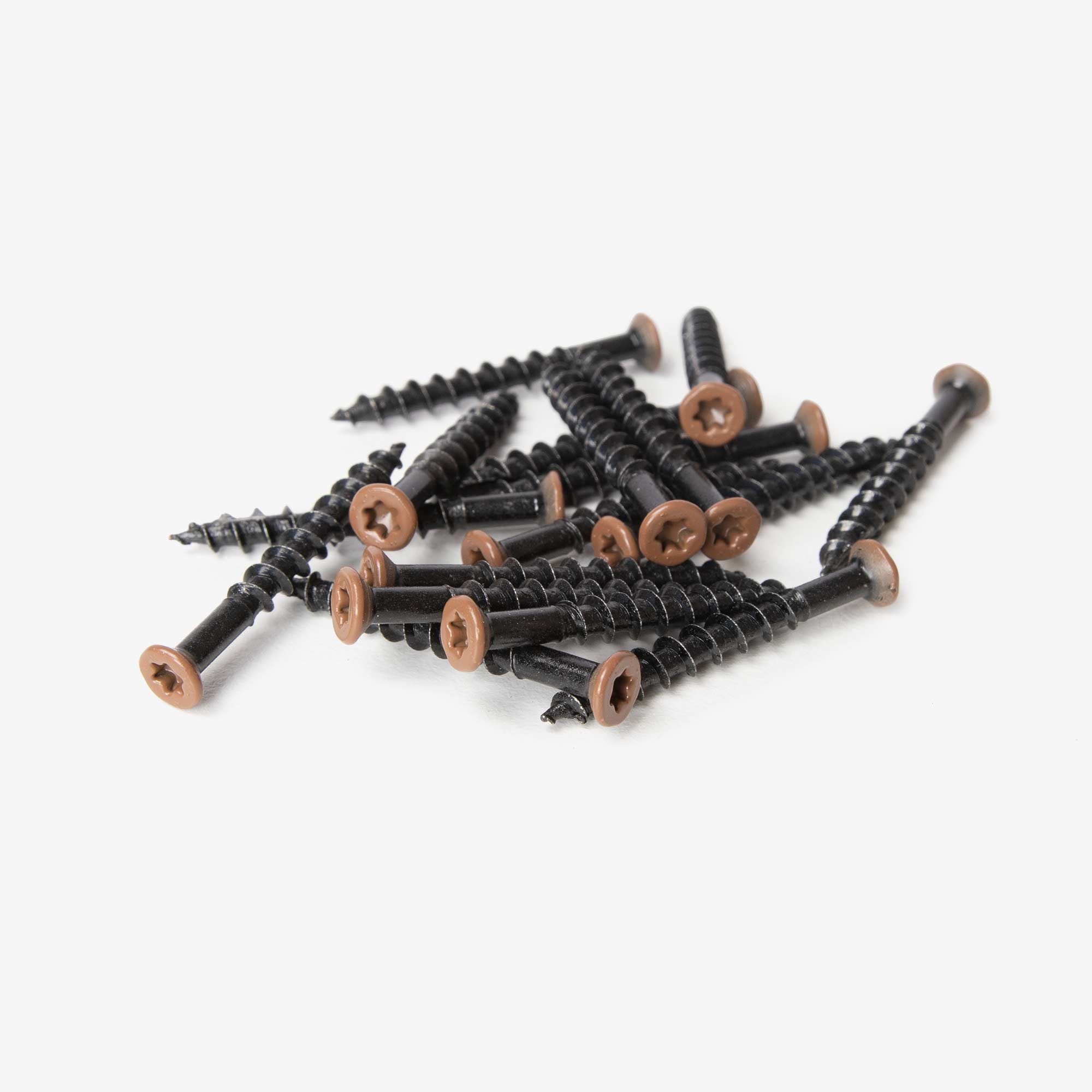 Coloured Screws - 100 Pack / Walnut / Teak