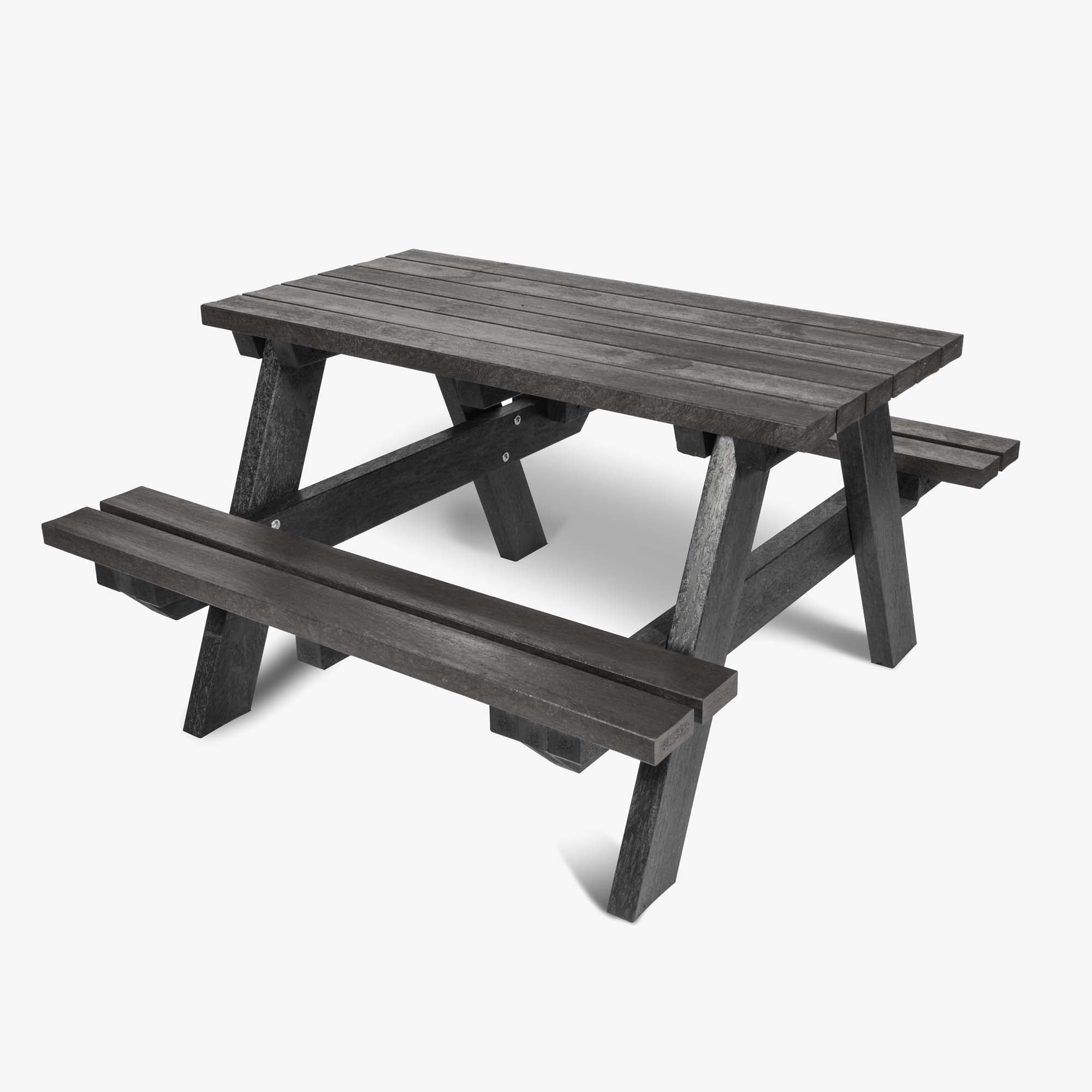 Black Recycled Plastic Picnic Table , Manticore Lumber