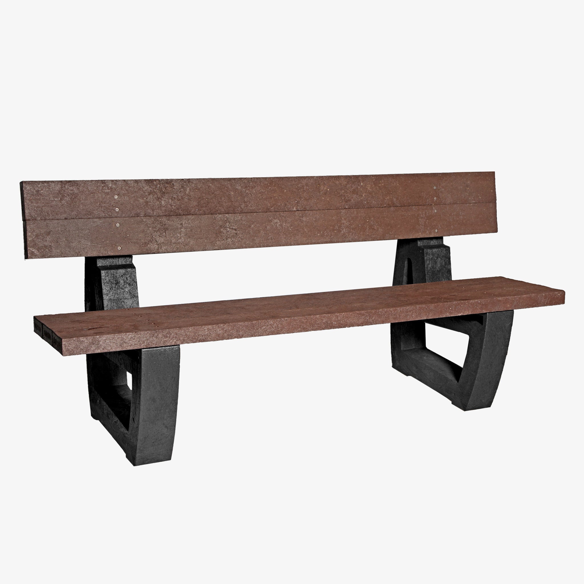 Manticore Lumber black & brown recycled plastic bench