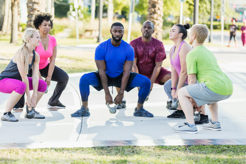 Free weights, machines, classes, and resistance training are all build muscle.