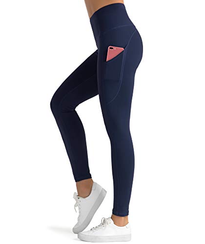 Dragon Fit High Waist Yoga Leggings with 3 Pockets(2 Side and 1 Inner),Tummy  Control Workout Running 4 Way Stretch Yoga Pants (Medium, Navy) |  FitnessGearUSA.Com