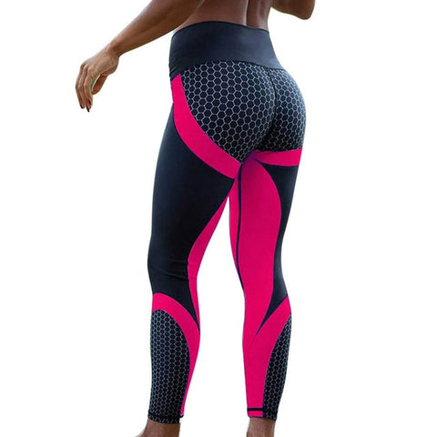Image of Mesh Pattern Print Leggings Fitness Leggings For Women - FitnessGearUSA.Com