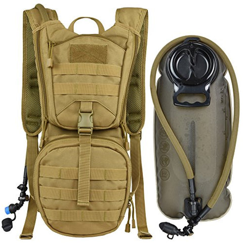 Military Tactical Backpack Army Molle Hydration Bag 3 Day Rucksack Outdoor  Hiking School Daypack 33l With 3l Water Bladder