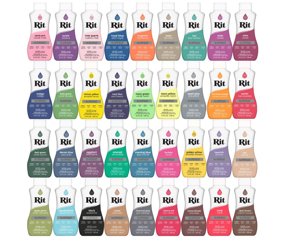 Rit Liquid Dye 34 Colours to Choose From Sew It