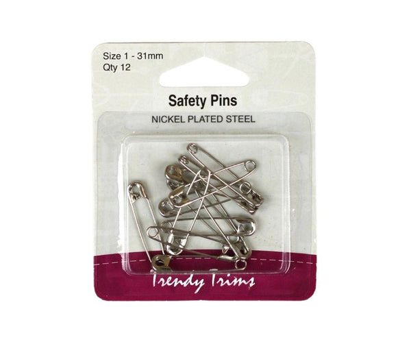 Safety Pins - Nickel plated - Trendy Trims – Sew It