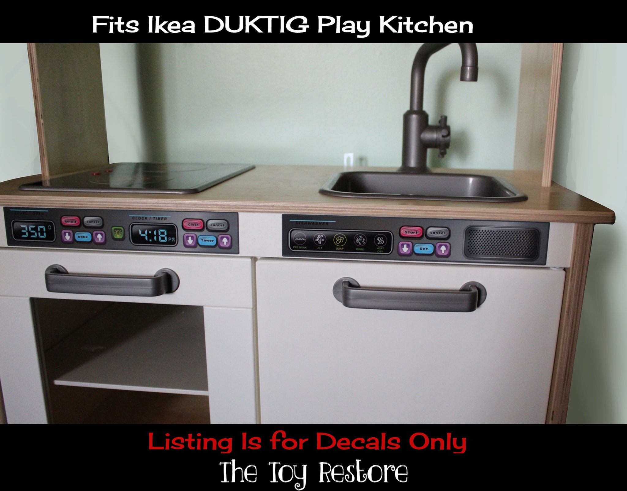 ikea play kitchen decals