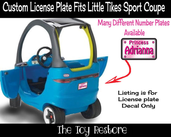 cozy coupe license plate sticker