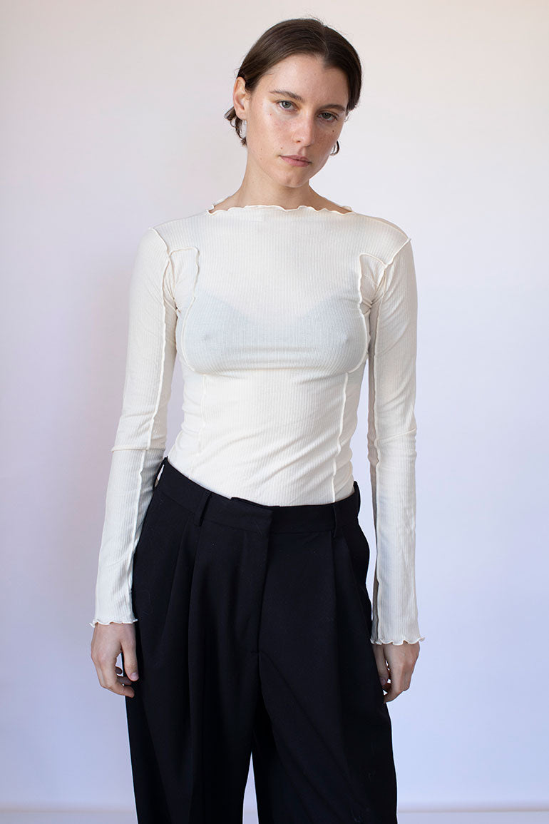 Omata Long Sleeve T-Shirt - Off White