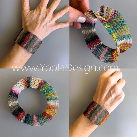 Wire crochet mood bracelet project - YoolaDesign