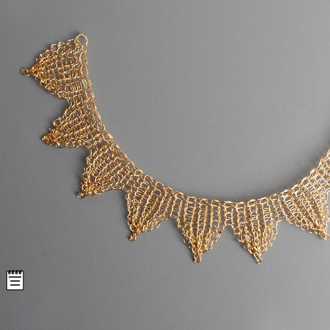 SUN necklace - wire crochet jewelry - Yooladesign