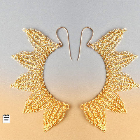 Angel earrings- Wire crochet earrings- YoolaDesign