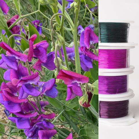 purple sweet pea wire crochet inspiration - Yooladesign