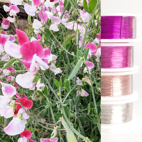 craft wire inspiration - rose sweet pea inspiration - Yooladesign 