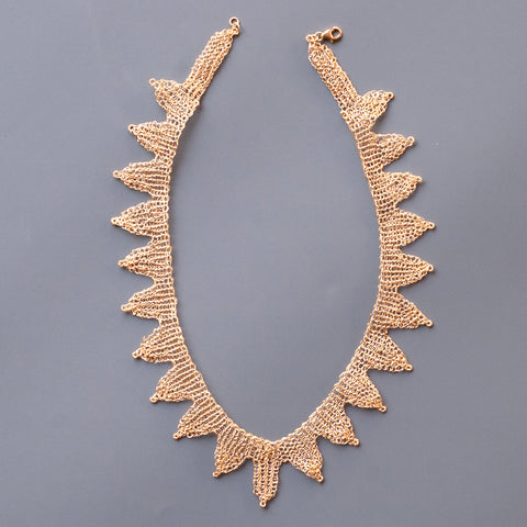 Sun necklace - wire crochet jewelry- Yooladesign