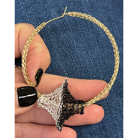 triangle ethnic bead on a hoop