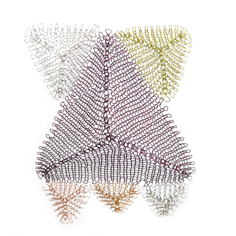 polygon flat center piece wire crochet