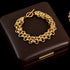 The Olympia Wide Woven Bracelet - Gold