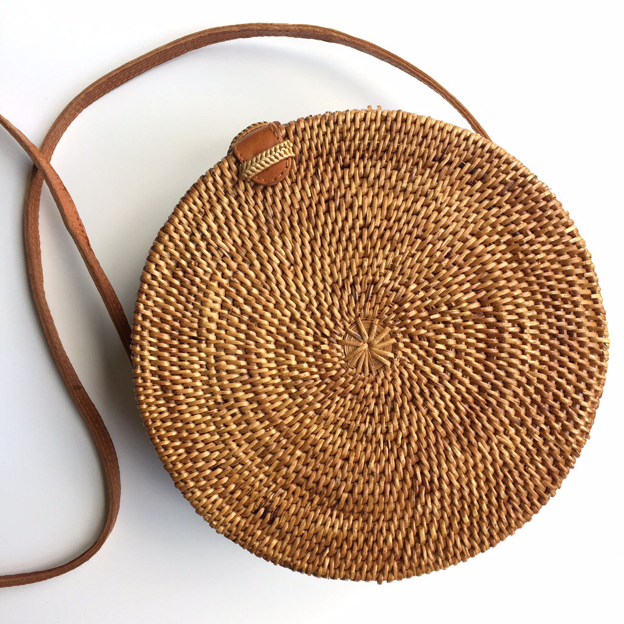 woven circle bag