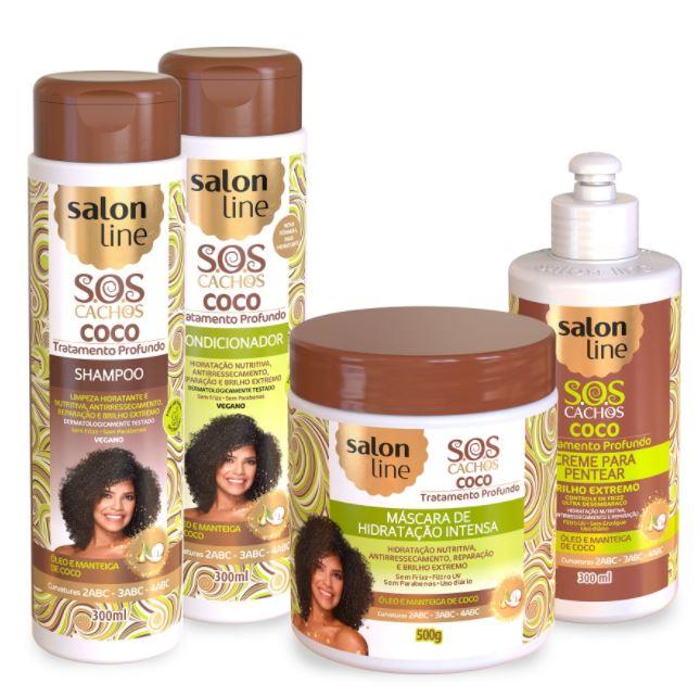 Salon Line Sos Curls Coconut Curly Wavy Deep Moisturizing Treatment Ki The Keratin Store