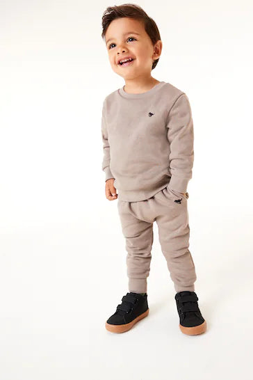 |BigBoy| Conjunto De Moletom E Calça Jogger - Putty Stone (3 meses a 7 anos)