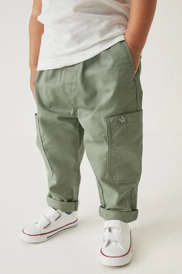 |BigBoy| Calça Sem Bojo Com Bolso Lateral - Sage Green (3 meses a 7 anos)
