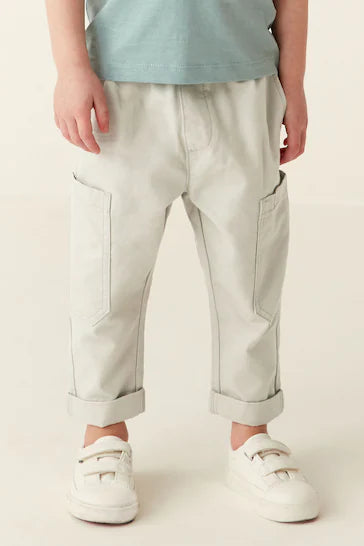 |BigBoy| Calça Sem Bojo Com Bolso Lateral - Neutral (3 meses a 7 anos)