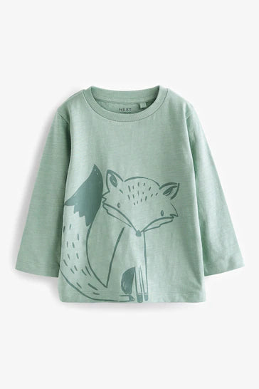 |BigBoy| Camiseta Manga Longa Com Personagens - Mineral Fox (3 meses a 7 anos)
