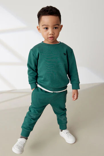 |BigBoy| Conjunto De Moletom E Calça Jogger - Deep Green (3 meses a 7 anos)