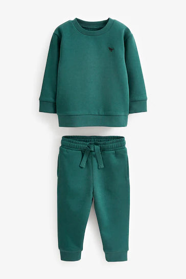 BigBoy Conjunto De Moletom E Calça Jogger - Deep Green (3 meses a 7