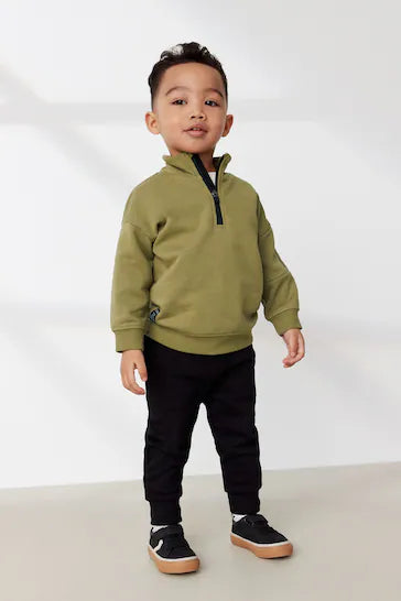 |BigBoy| Conjunto De Moletom Com Decote Funil e Jogger (3 meses a 7 anos)