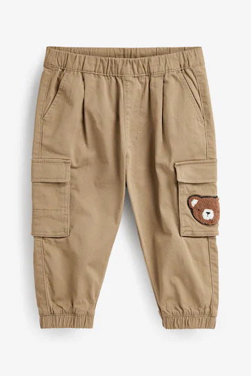 |BigBoy| Calça Cargo - Tan Brown Bear (3 meses a 7 anos)