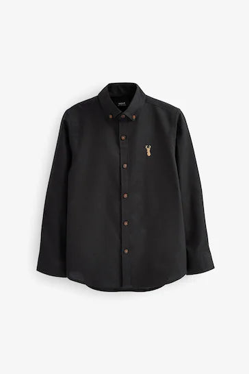 |BigBoy| Próxima Camisa Oxford - Black (3-16 anos)