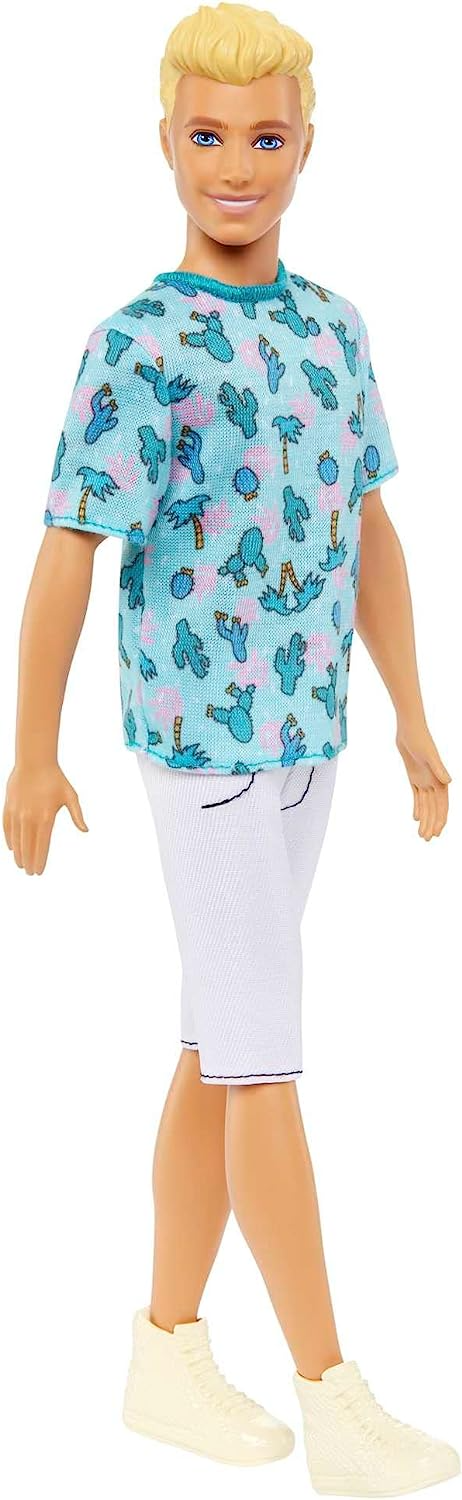 Barbie Boneco Ken Fashionistas nº 211 com cabelo loiro, vestindo camis